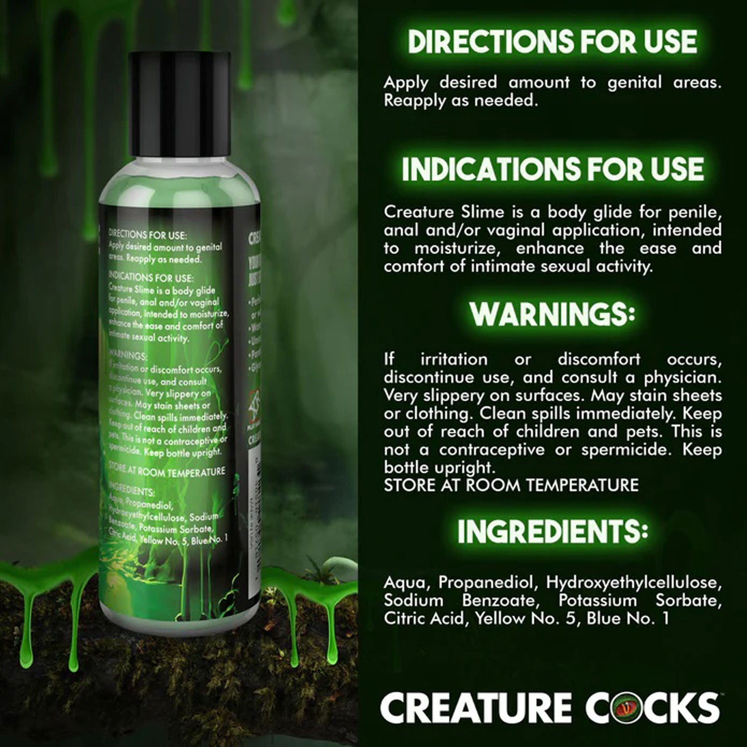 XR Brands Creature Slime Water-Based Lubricant – Green