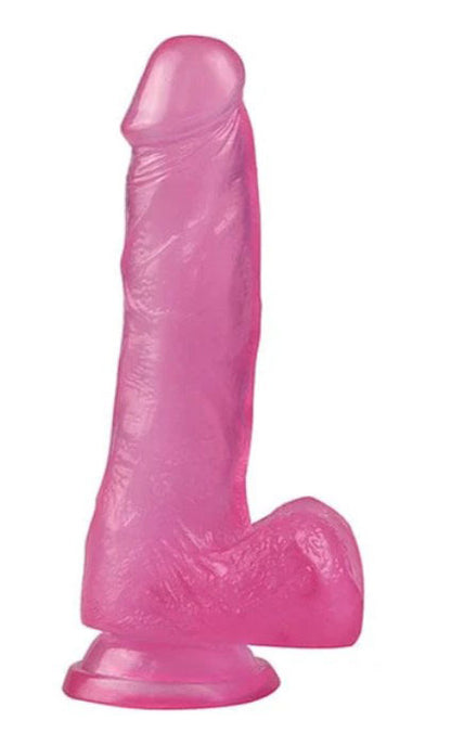Jelly Love 9" Realistic Dildo with Suction Cup - Pink