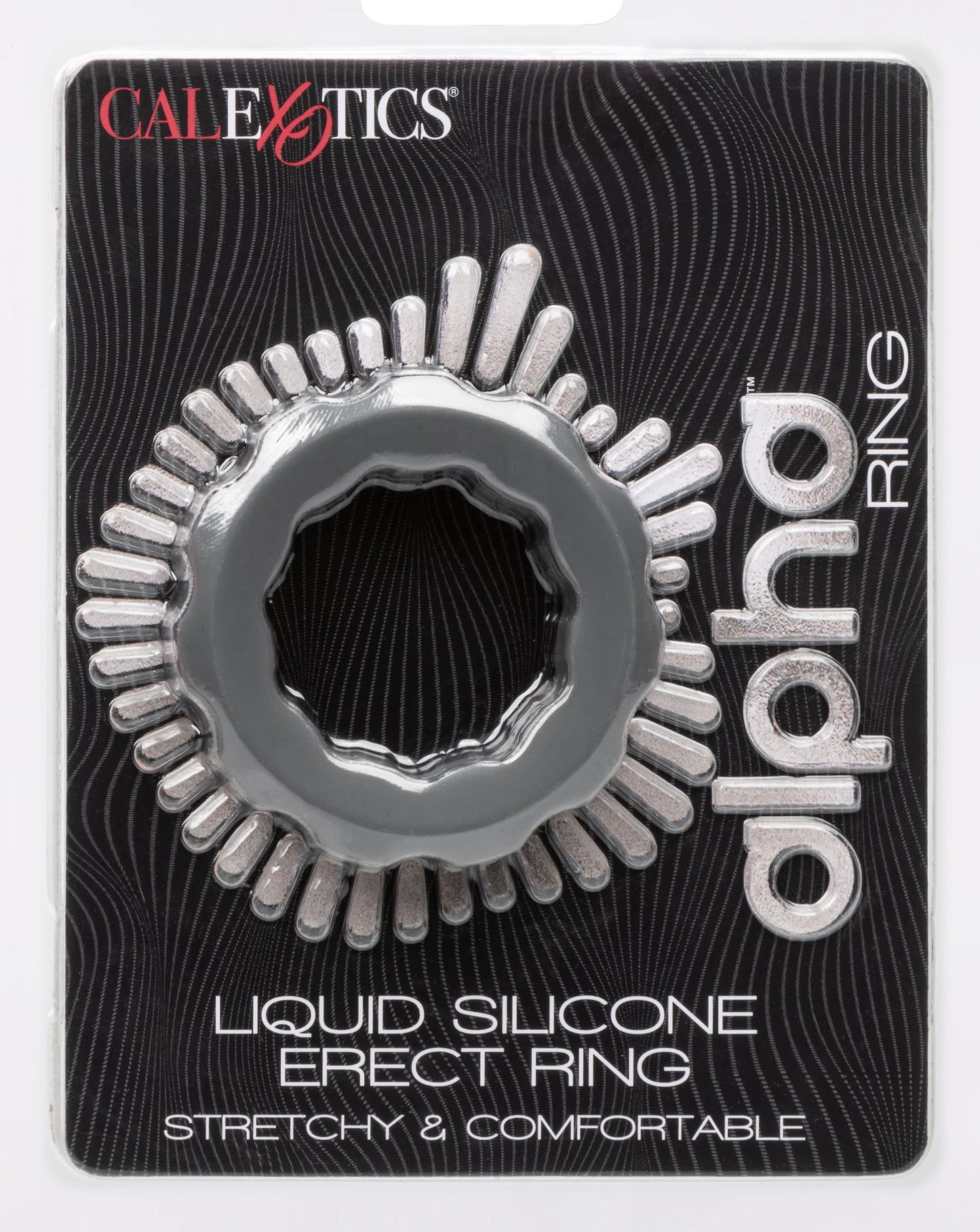 CalExotics Alpha Liquid Silicone Erect Ring - Gray - Ultra-Stretchy Enhancer