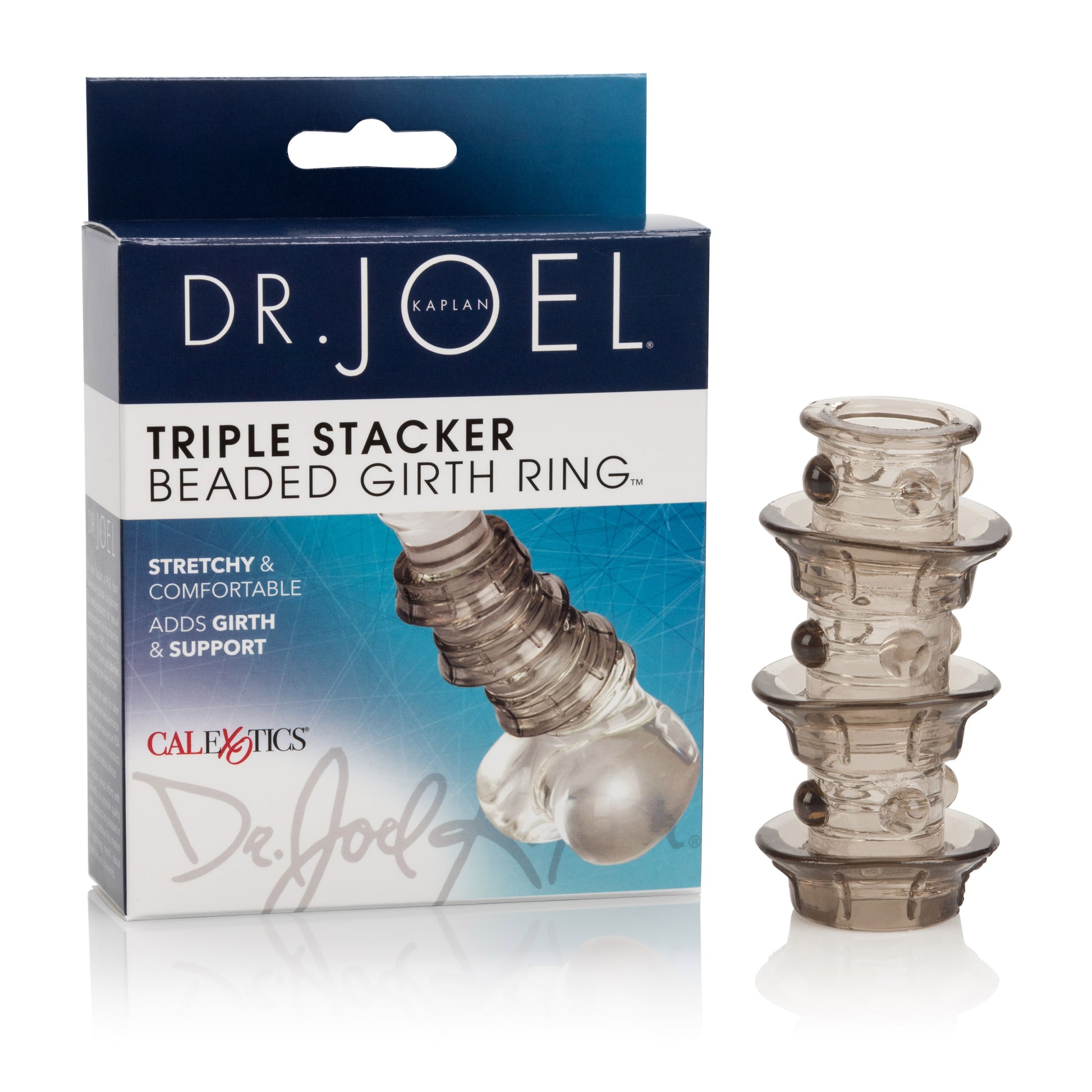 Dr. Joel Kaplan Beaded Girth Ring Triple Stacker – Gray