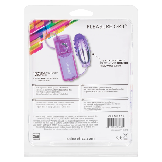 CalExotics Pleasure Orb Vibrating Egg – Multi-Speed – Purple