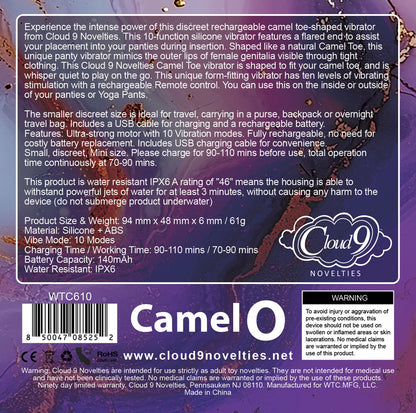 Cloud 9 Camel Toe Shaped Vibrator with Remote - Pink