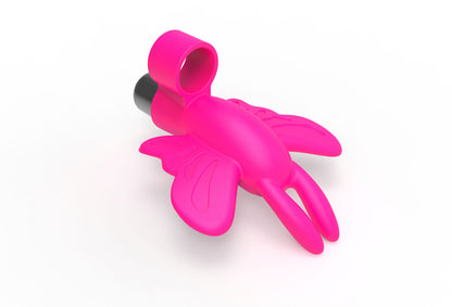 The 9's Flirt Finger Butterfly Finger Vibrator – Pink