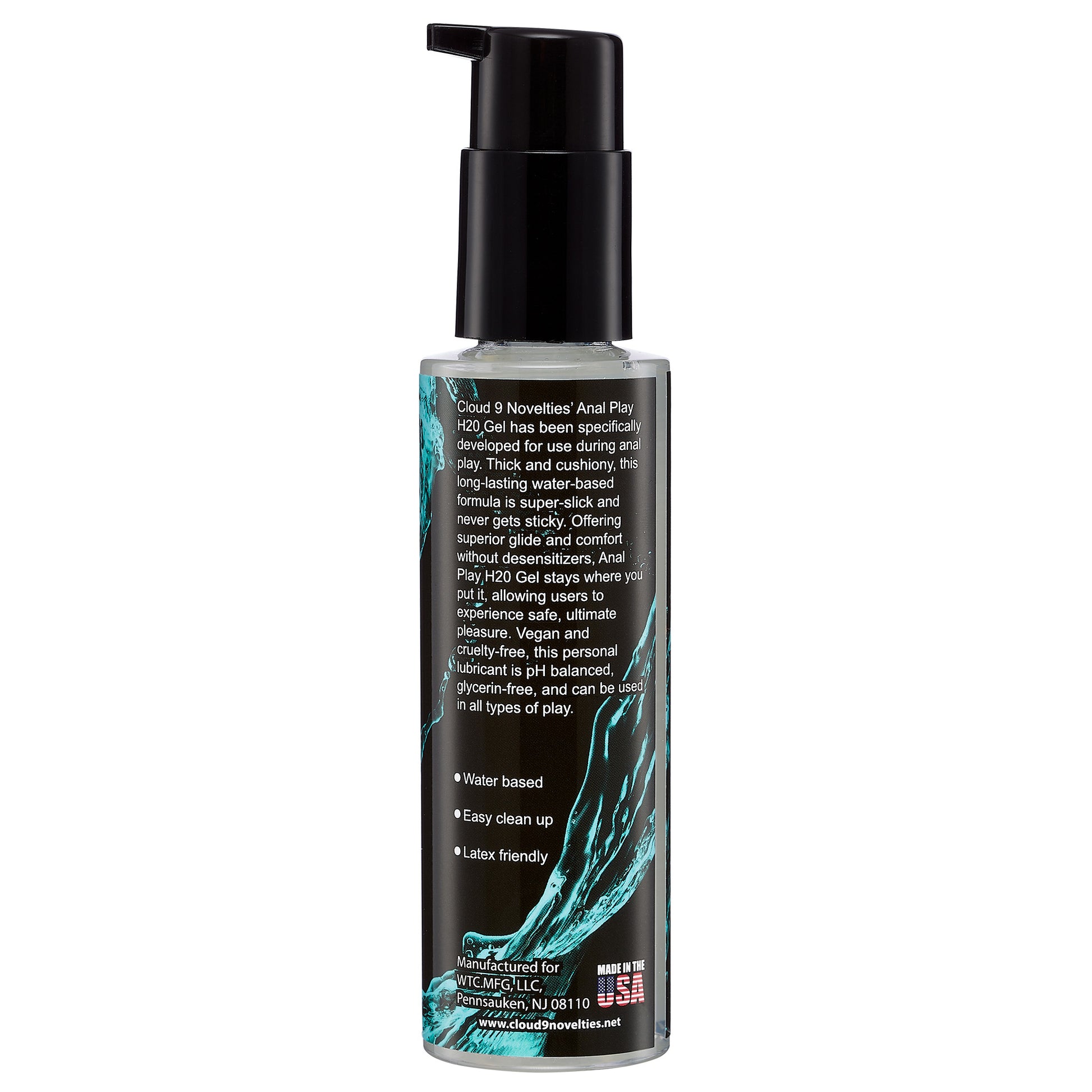 Cloud 9 Novelties Anal Play H20 Gel – Water-Based Personal Lubricant – 4 Fl. Oz.