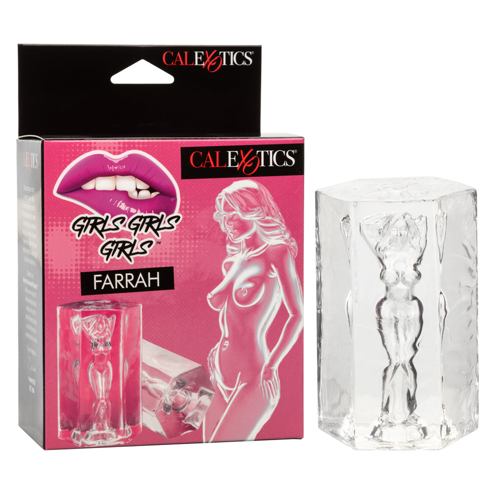 CalExotics Girls Girls Girls Farrah Masturbator – Clear, Soft and Stretchy Design