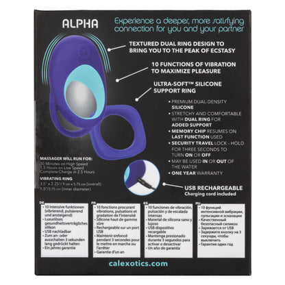 CalExotics Link Up Alpha Vibrating Couples' Enhancer Ring – Multi