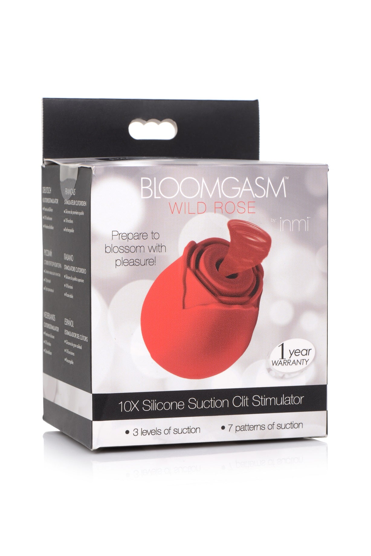 Inmi Bloomgasm Wild Rose Silicone Suction Stimulator – Red