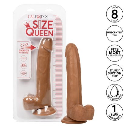 CalExotics 8-Inch Size Queen Dong – Realistic, Waterproof, Brown