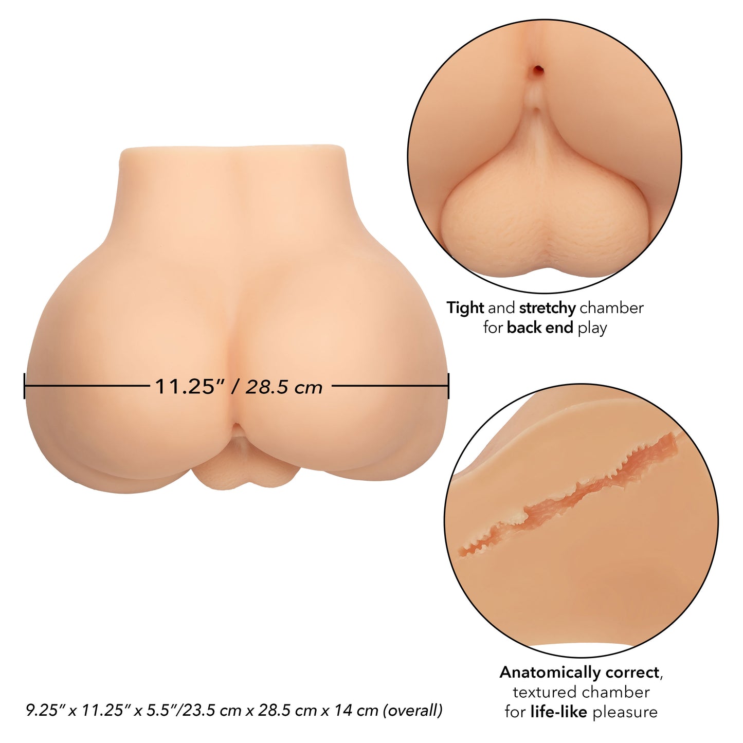 CalExotics Stroke It Bottom Banger – Ivory – Realistic Stroker