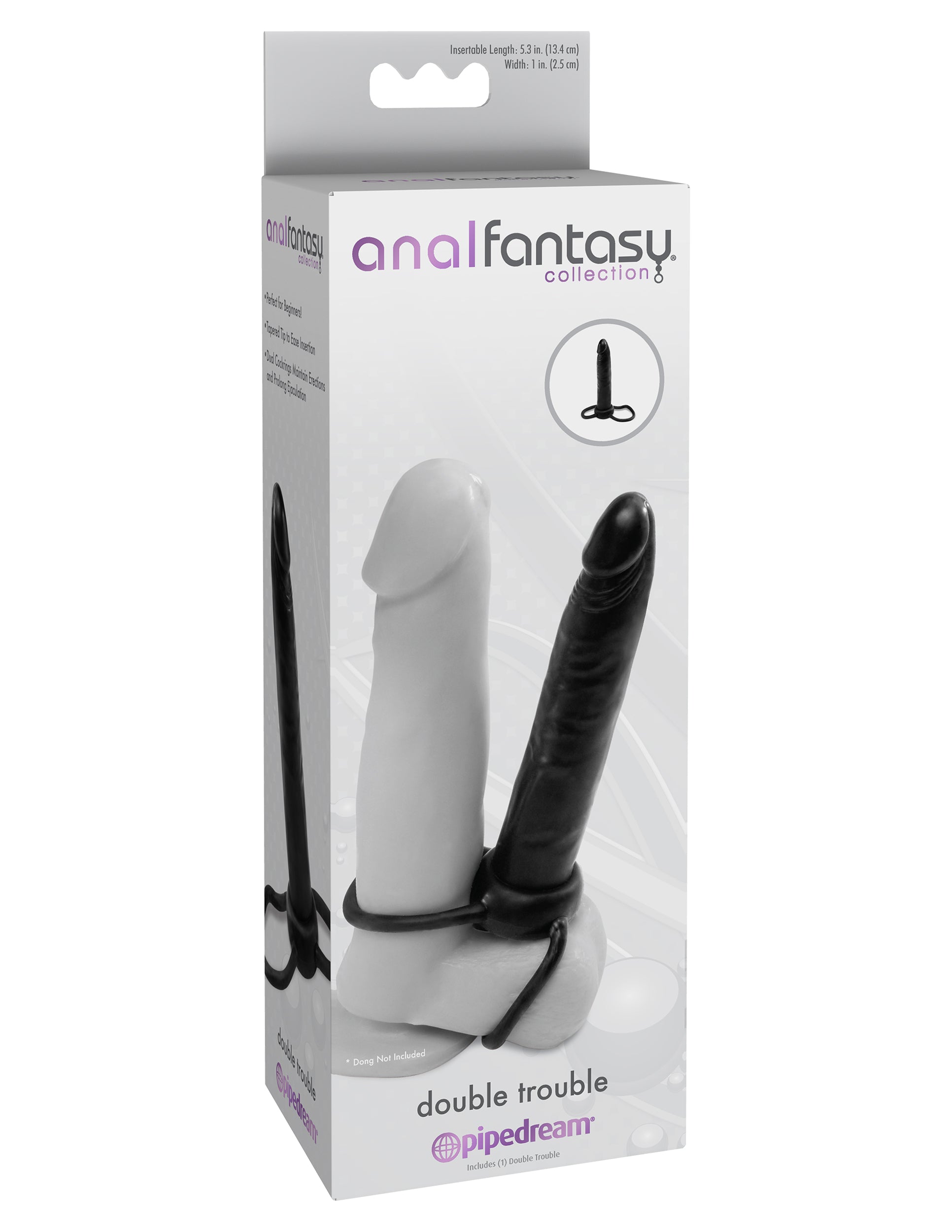 Pipedream Anal Fantasy Collection Double Trouble Strap-On – Black