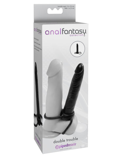 Pipedream Anal Fantasy Collection Double Trouble Strap-On – Black