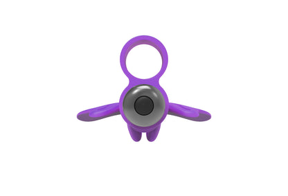 The 9's Flirt Finger Butterfly Finger Vibrator – Purple – Multi-Function, Multi-Speed