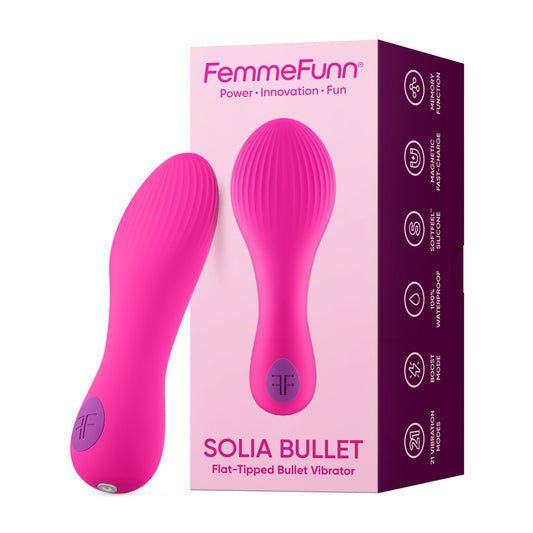 Solia Flat Tipped Bullet Vibrator - Pink - 21 Vibration Modes