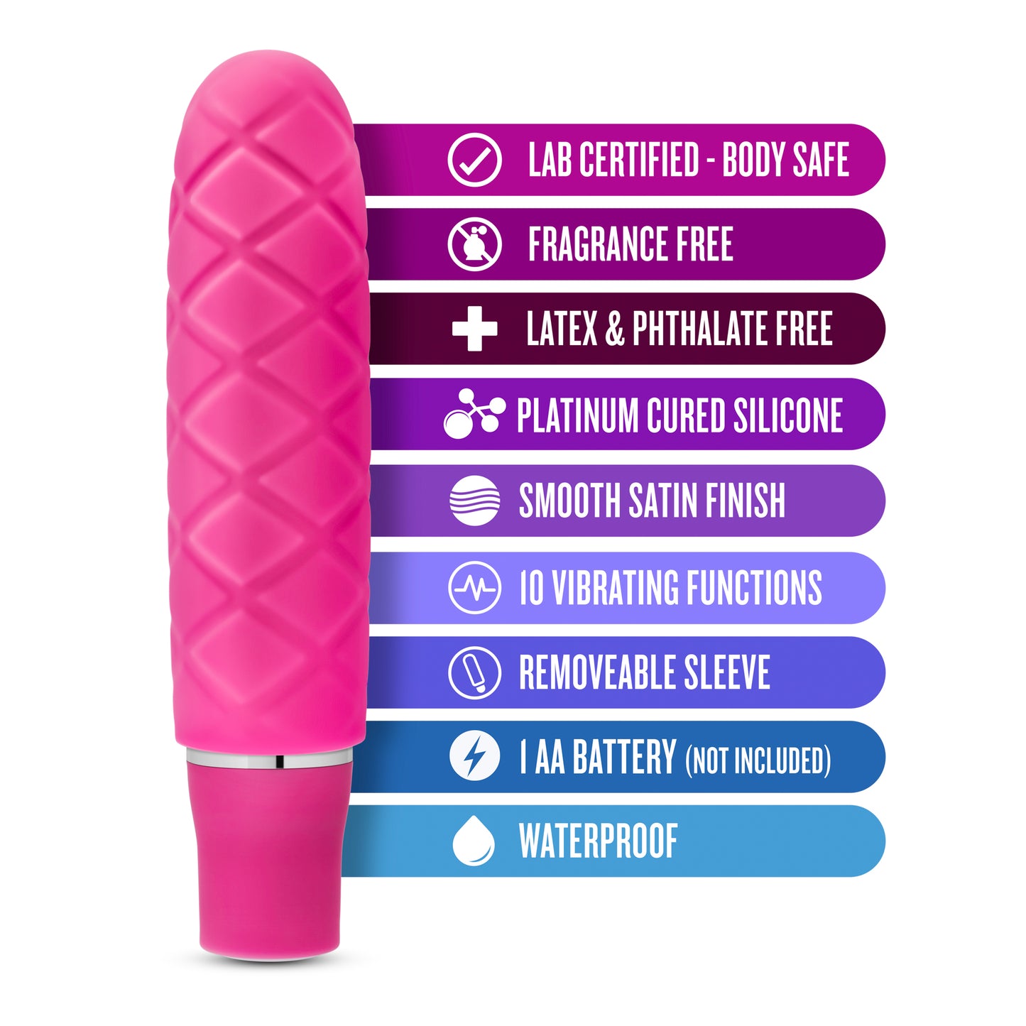 Blush Cozi Mini Vibrating Silicone Toy - Fuchsia