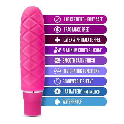 Blush Cozi Mini Vibrating Silicone Toy - Fuchsia