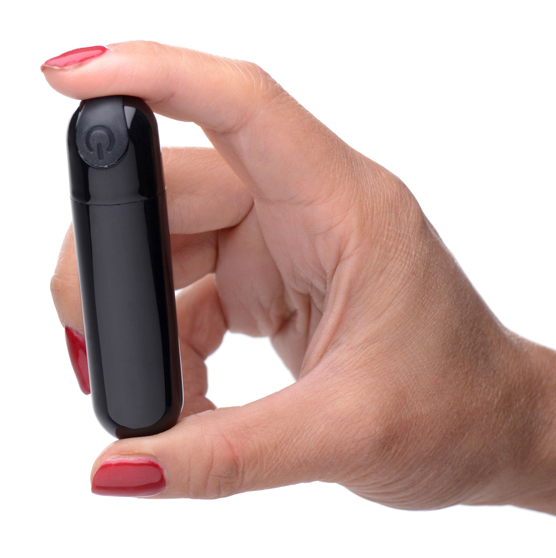XR Brands 10x Rechargeable Vibrating Metallic Bullet – Black