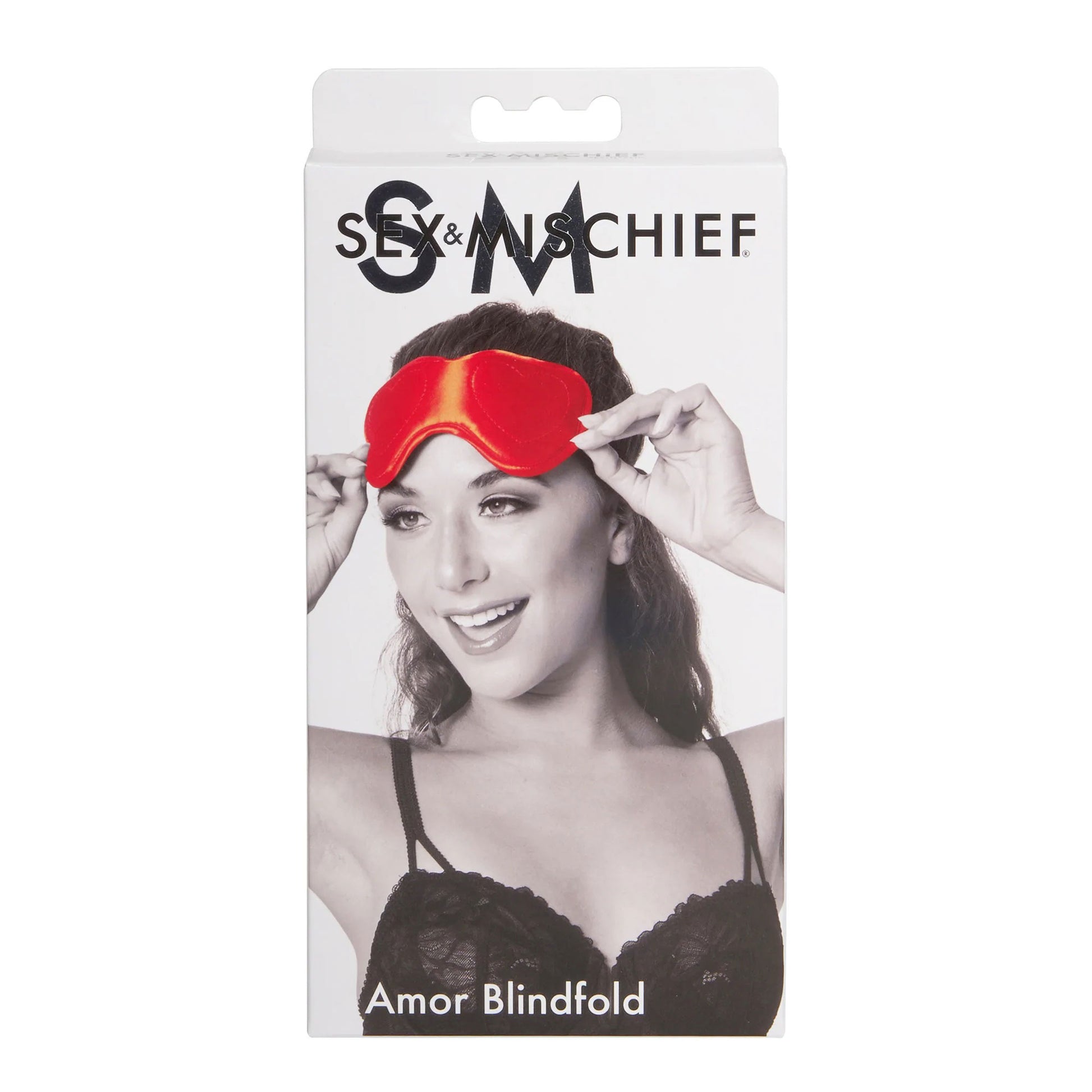 Sportsheets Amor Blindfold - Red Satin Eye Mask with Foam Padding