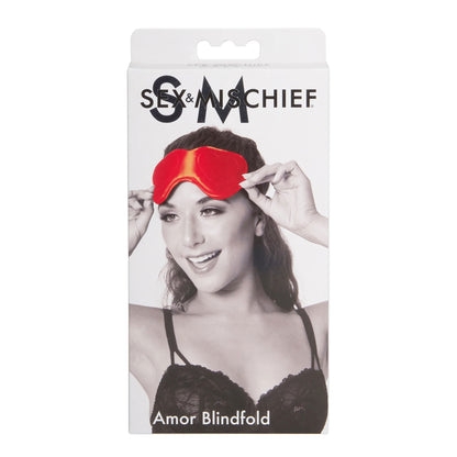 Sportsheets Amor Blindfold - Red Satin Eye Mask with Foam Padding