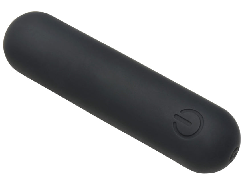 XR Brands Flexible Silicone Bullet Vibrator – Black – Waterproof and Rechargeable