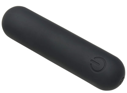 XR Brands Flexible Silicone Bullet Vibrator – Black – Waterproof and Rechargeable