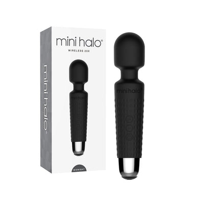 Viben Mini Halo Midnight Rechargeable Wand Massager - Black