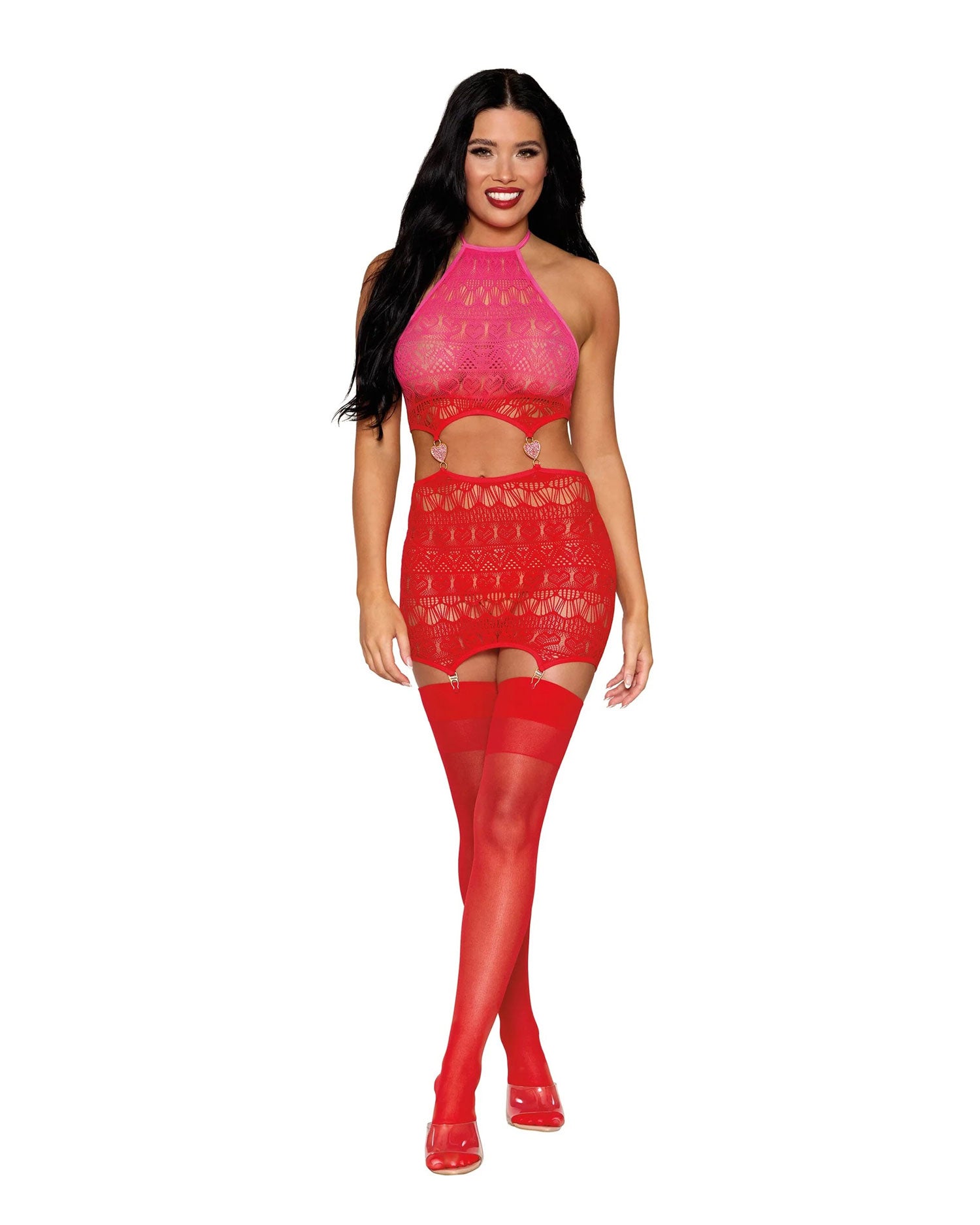 Dreamgirl Garter Slip DMND – Red – One Size