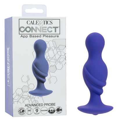 CalExotics Connect Advanced Vibrating Probe, Body-Safe Silicone, Purple