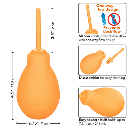 CalExotics Cheeky One-Way Flow Douche - Orange - Leak-Free Design