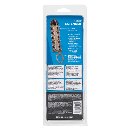 CalExotics Stud Extender Smoke Penis Extender with Support Ring - Gray