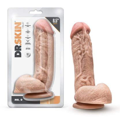 Dr. Skin Mr. D 8.5 Inch Dildo with Balls - Realistic Beige