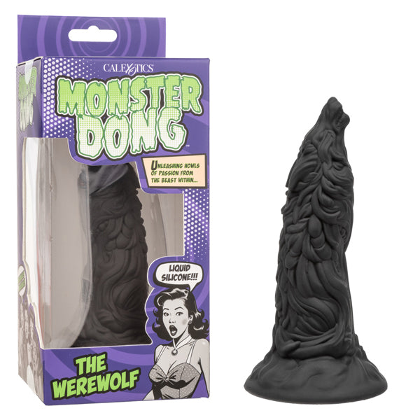 CalExotics Monster Dong The Werewolf - Black - Liquid Silicone Dong with Suction Cup
