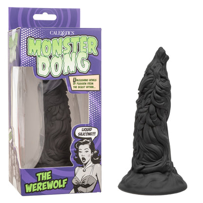 CalExotics Monster Dong The Werewolf - Black - Liquid Silicone Dong with Suction Cup
