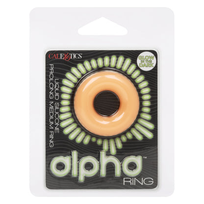 CalExotics Alpha Glow-in-the-Dark Liquid Silicone Prolong Medium Ring – Orange