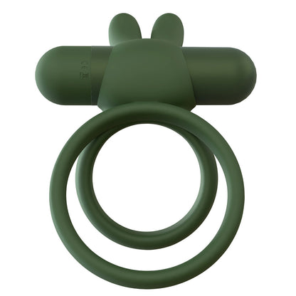 Rechargeable Ohare XL Vibrating Ring with Soft Touch Bullet – Green