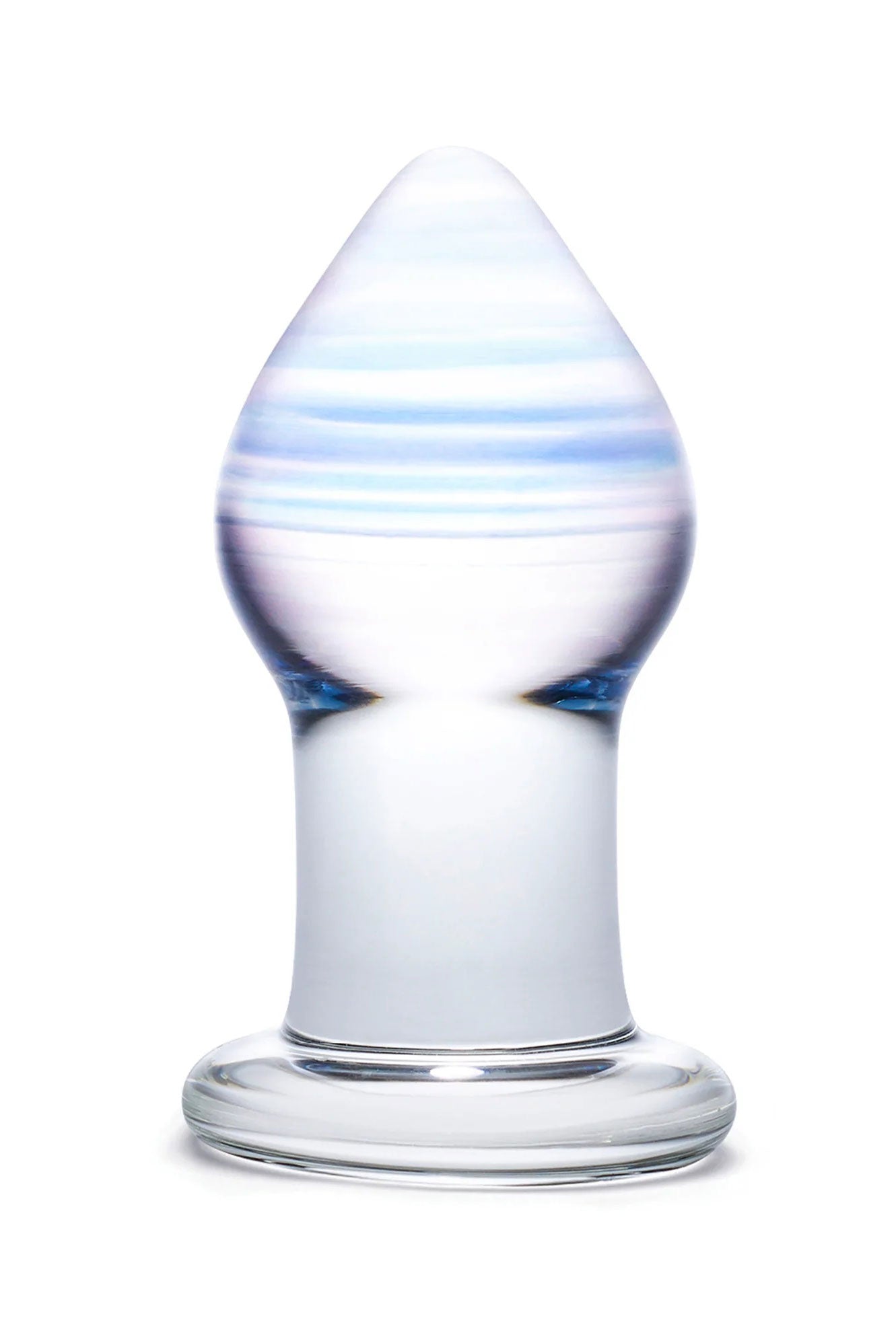 Electric Novelties Amethyst Rain Butt Plug – Glass, Purple, 2.75" Insertable Length
