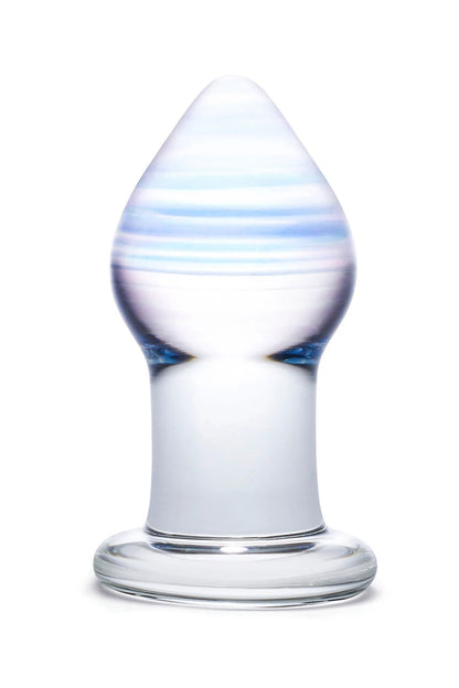 Electric Novelties Amethyst Rain Butt Plug – Glass, Purple, 2.75" Insertable Length