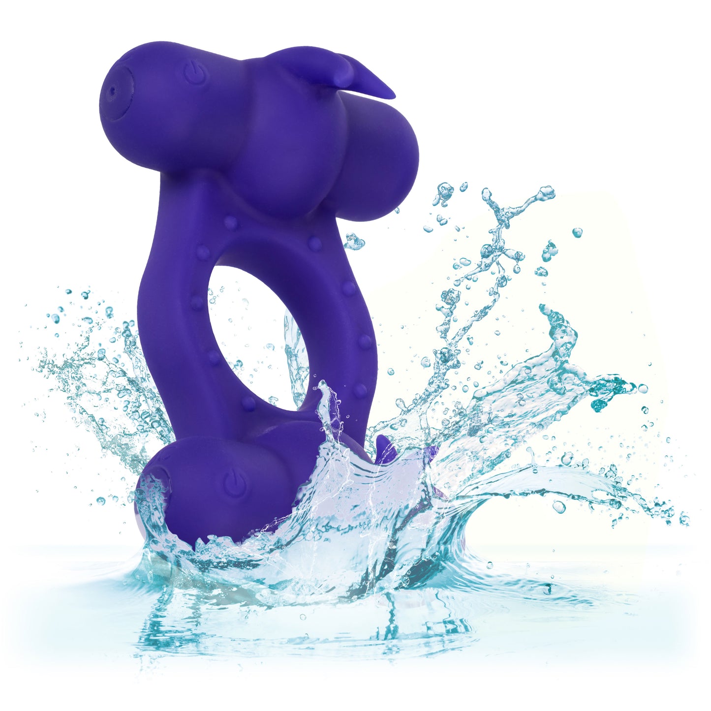 CalExotics Silicone Rechargeable Triple Orgasm Enhancer - Purple