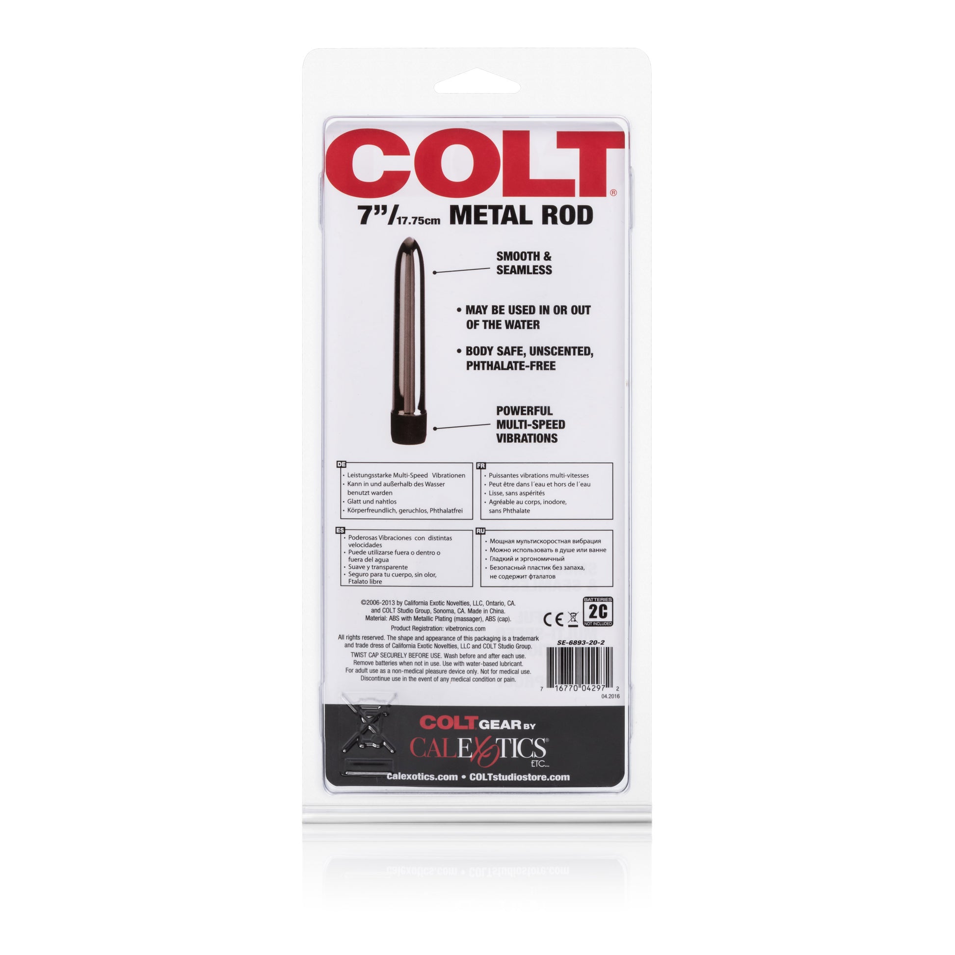 Colt Metal 7 Inch Vibrator – Silver