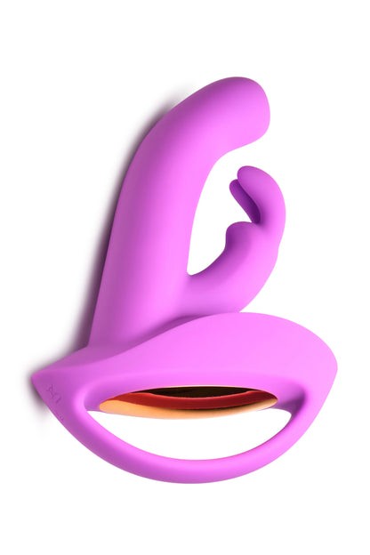 XR Brands Come Hither Rocket Silicone Vibrator - Purple - G-Spot and Clitoral Stimulation