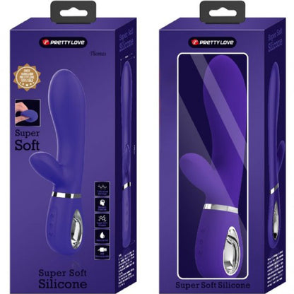 Thomas Super Soft Silicone Rabbit Vibrator – Purple – 7 Functions