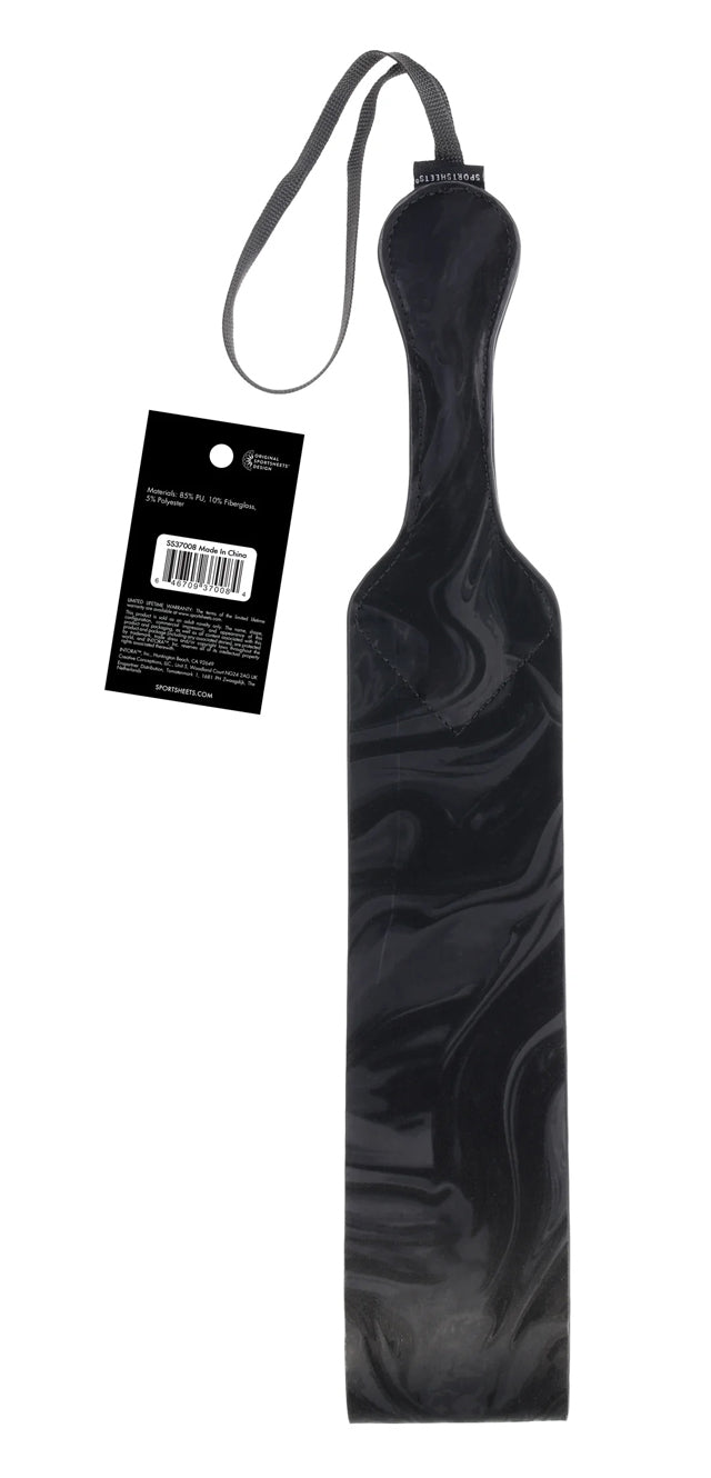 Sportsheets Velvet Noir Loop Paddle - Soft Impact Play - Black
