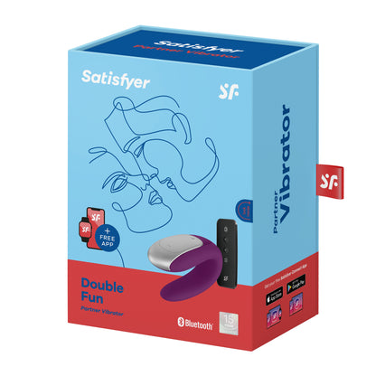 Satisfyer Double Fun Couples Vibrator – Purple