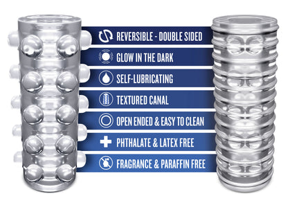 Rize Swich Glow in the Dark Self-Lubricating Stroker - Clear