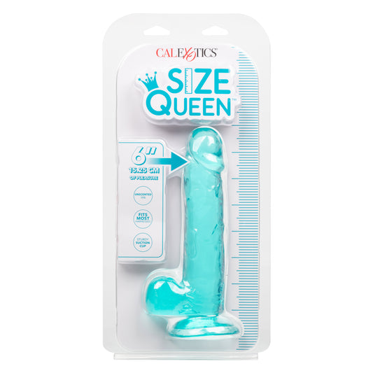 CalExotics 6-Inch Size Queen Realistic Dildo with Suction Cup – Blue