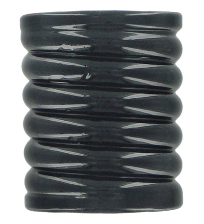 XR Brands Spiral Ball Stretcher – Black – Flexible Scrotum Stretcher