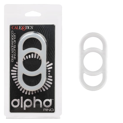 CalExotics Alpha Liquid Silicone Commander Ring – White – Waterproof