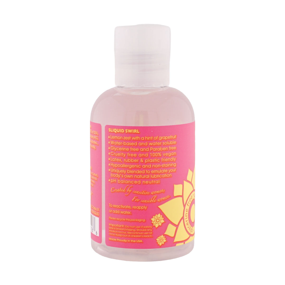 Sliquid Naturals Swirl Pink Lemonade Flavored Water-Based Lubricant - 4.2 Fl Oz