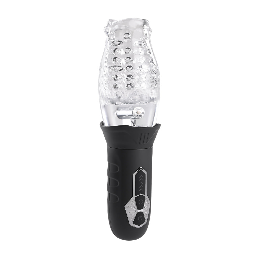 Evolved Novelties Cyclone Rechargeable Spinning Stroker – Clear/Black