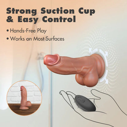 Dr. Skin Dr. Brody Vibrating Dildo with Remote Control – Beige