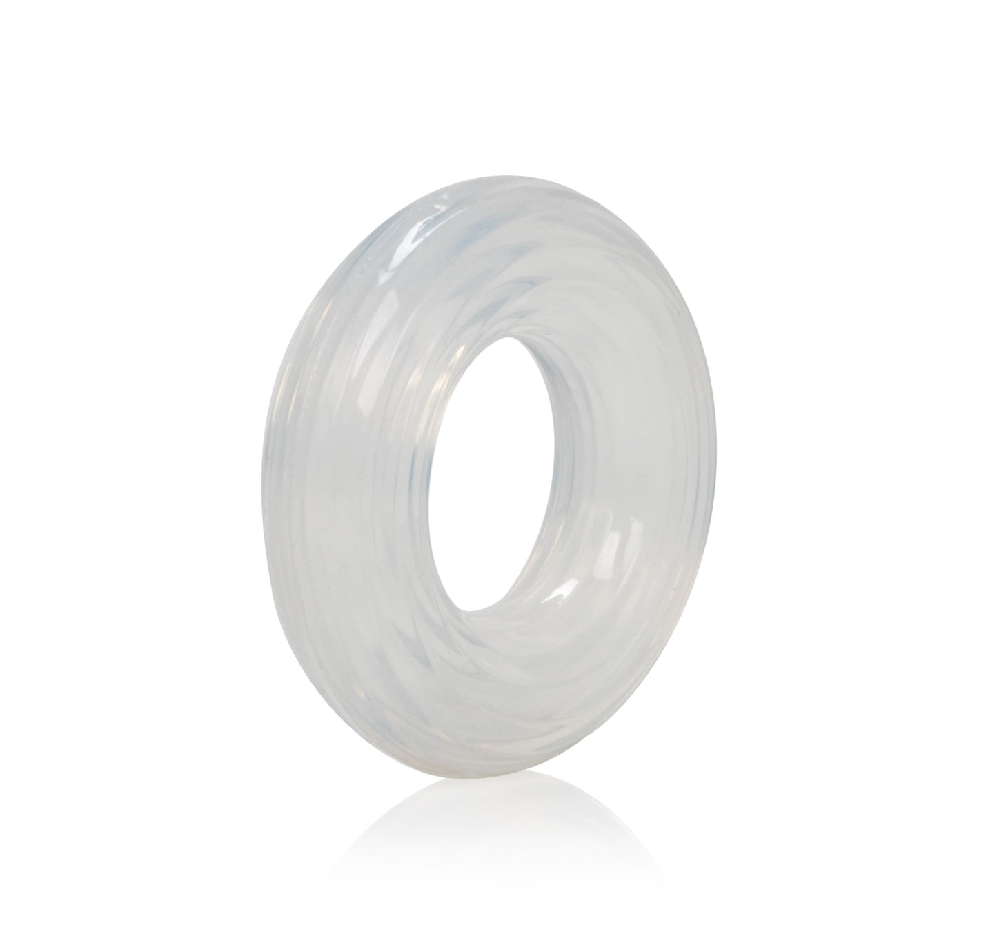 CalExotics Premium Silicone Ring - Large - Clear - Ultra-Stretchy and Seamless